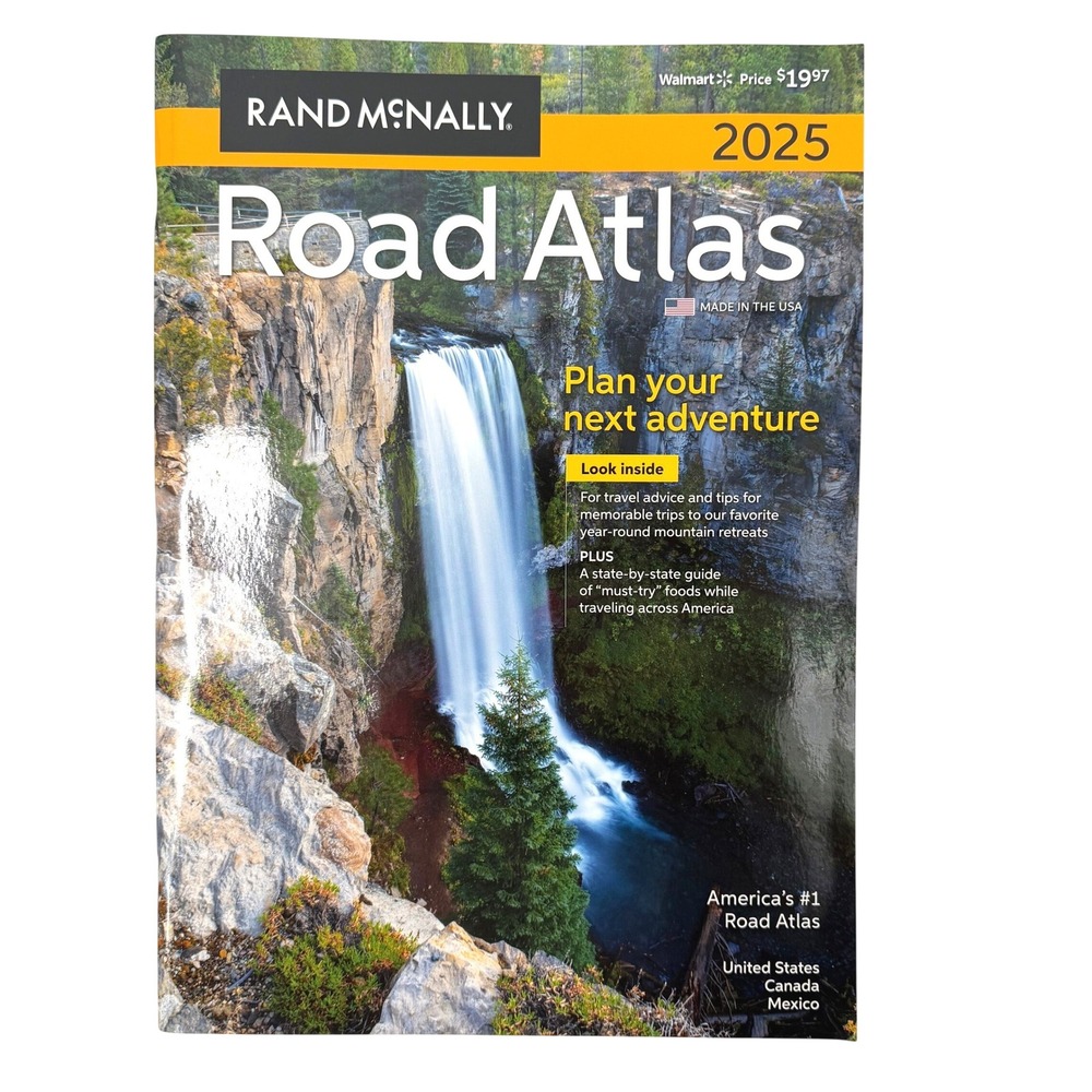 Rand McNally Road Atlas 2025 United States Canada Mexico Large Scale NEW